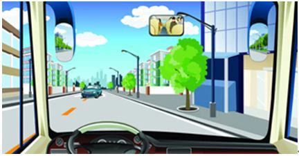 在这种情况下怎样会车最安全？（如图）