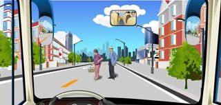 驾驶机动车遇到这样的行人怎样礼让？（如图）