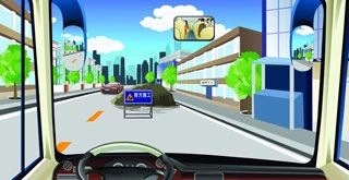 驾驶机动车在这种情况下怎样安全行驶？（如图）