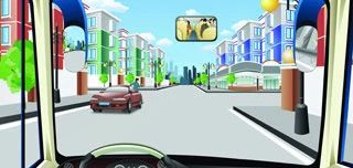 驾驶机动车在居民小区看到这种情况怎样安全行驶？（如图）