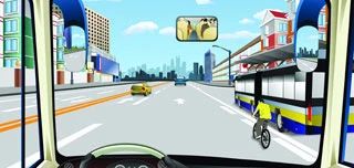 驾驶机动车遇到这种情况怎样行驶？（如图）