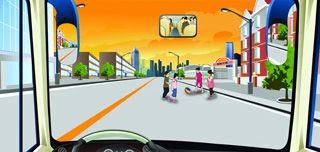 驾驶机动车遇到这种情况时，要快速向左绕过。（如图）