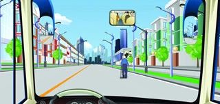 驾驶机动车遇到这种情况的行人可连续鸣喇叭催其让道。（如图）