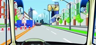 驾驶机动车遇到这种情况不要减速。（如图）