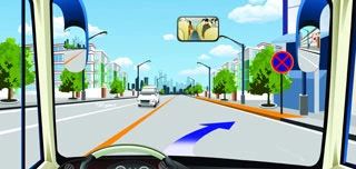 在这个区域内可以临时停车。（如图）