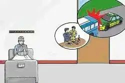 如图所示，出租汽车驾驶员饮酒后容易引发道路交通事故，这是因为酒精会影响人体（ ）。