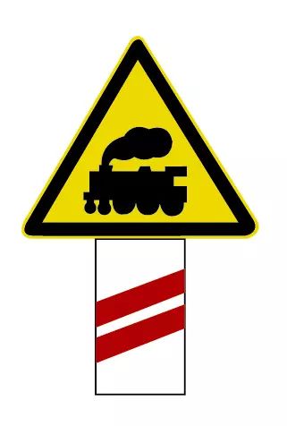 有人看守铁道标志图片